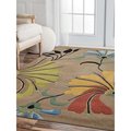 Glitzy Rugs 4 x 6 ft. Hand Tufted Wool Floral Rectangle Area RugCamel UBSK00219T0005A4